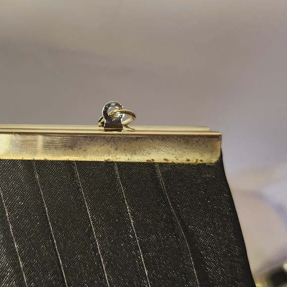 NWT! 🔖BIJOUX TERNER black satin clutch bag - Picture 12 of 14